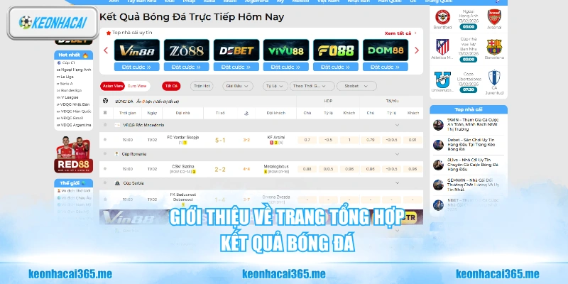 Kết Quả Bóng Đá 1 Giới thiệu về trang tổng hợp kết quả bóng đá